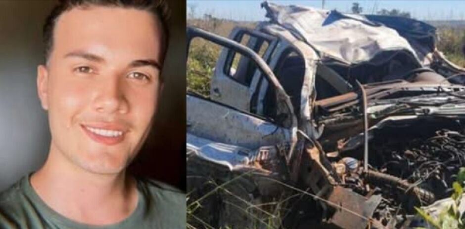 Morr3 jovem que capotou caminhonete na BR-060 entre Paraíso das Águas e Camapuã